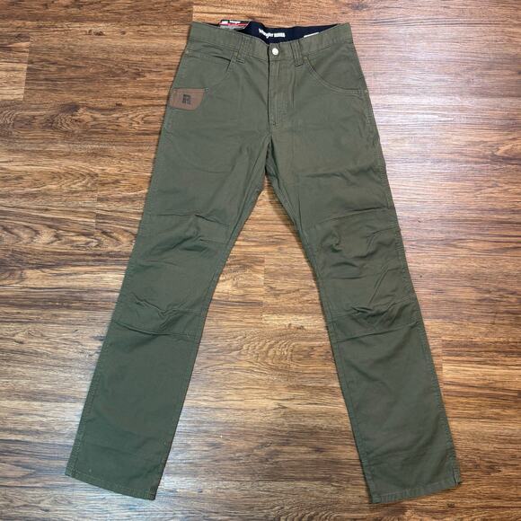 Wrangler Pants Mens 32x34 RIGGS Workwear Olive Green Carpenter Utility Heavy - Picture 1 of 10